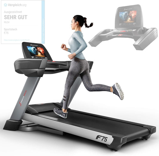 Sportstech F75: Profi-Laufband, klappbar, 7 PS, Android ✨
