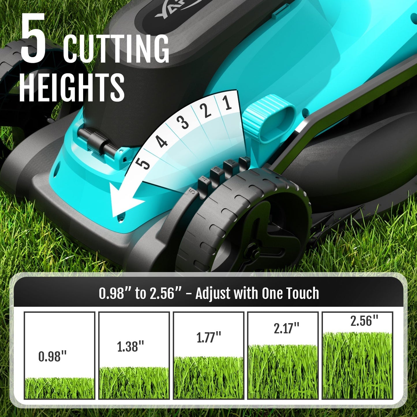 YARDCARE 13" bürstenloser Akku-Rasenmäher