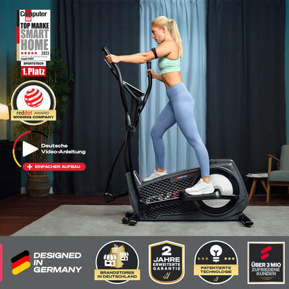 Sportstech CX2: Crosstrainer mit App, 27 kg Schwungmasse & Generator ✨