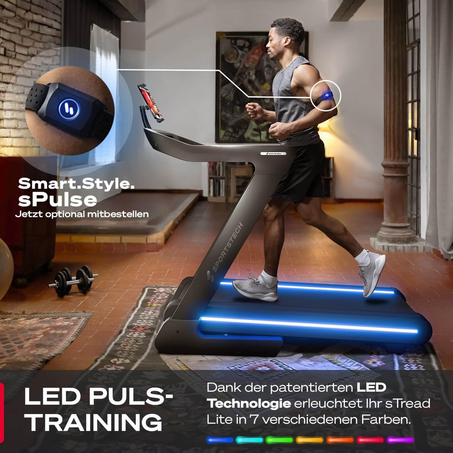 Sportstech sTread Pro/Lite: Klappbares Laufband mit 20 km/h, 17 % Steigung und 7 PS Motor ✨