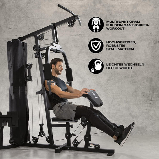 FitEngine Kraftstation: Komplettes Home Gym mit 67 kg Gewichten ✨