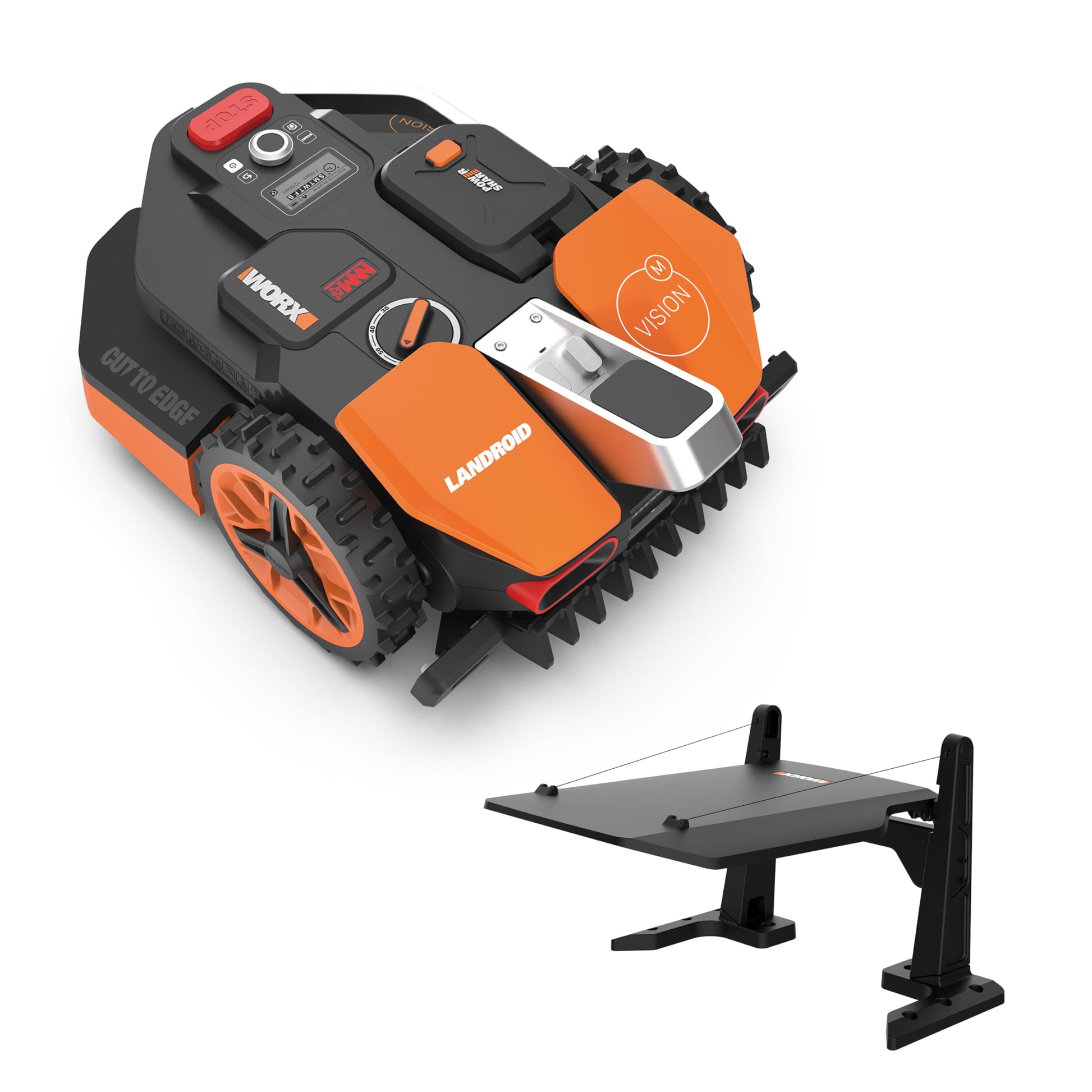 WORX Landroid Vision M800 Mähroboter WR208E.1 für Gärten bis 800m², AI Rasenmäher Roboter ohne Begrenzungskabel (WLAN & Bluetooth, aktive Hindernisvermeidung mit KI-Technologie, Igelschutz)