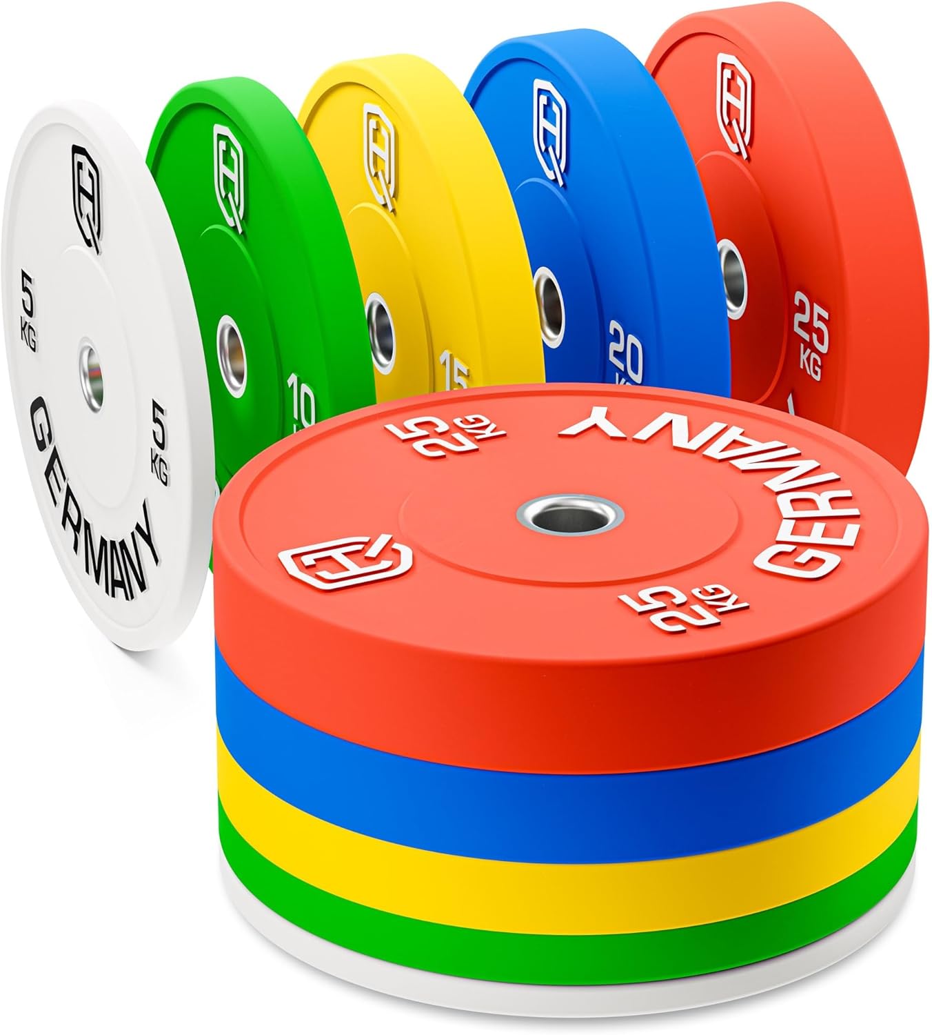 HQ Germany Premium Bumper Plates: 50mm Hantelscheiben Set ✨