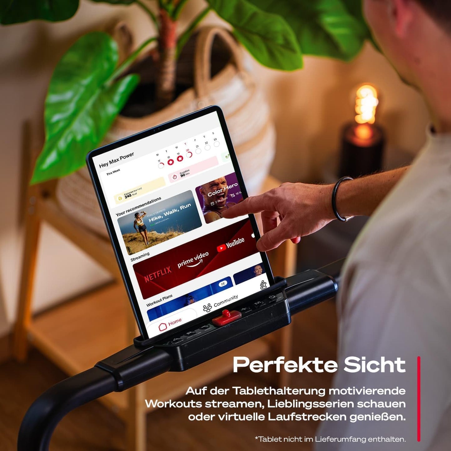 Sportstech sPad500 Laufband: Faltbar mit Steigung für Zuhauset