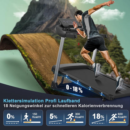 Kitopa Laufband: Hochgeschwindig, 7 PS, große Lauffläche, klappbar✨