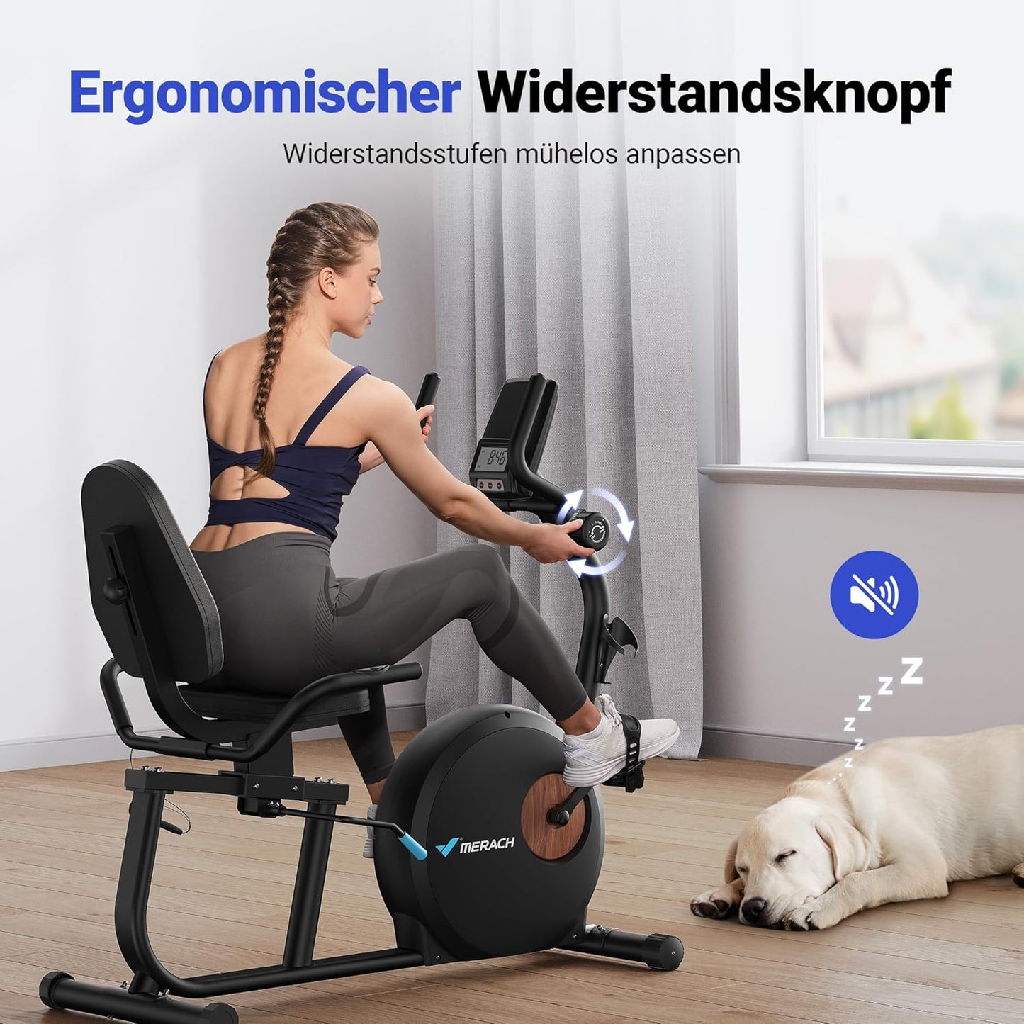 MERACH Liegeergometer: Heimtrainer mit Bluetooth und verstellbarer Rückenlehne ✨
