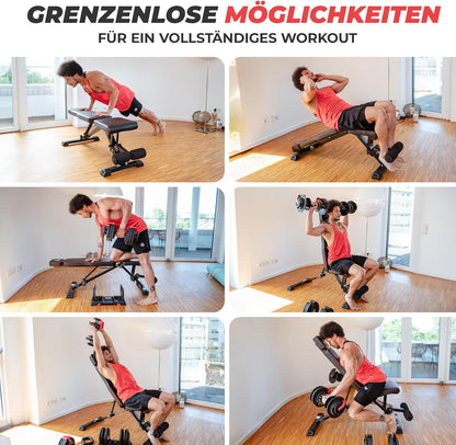SPORTSCHMIEDE: Verstellbare, klappbare Schrägbank fürs Heimtraining ✨