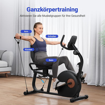 MERACH Liegeergometer: Heimtrainer mit Bluetooth und verstellbarer Rückenlehne ✨