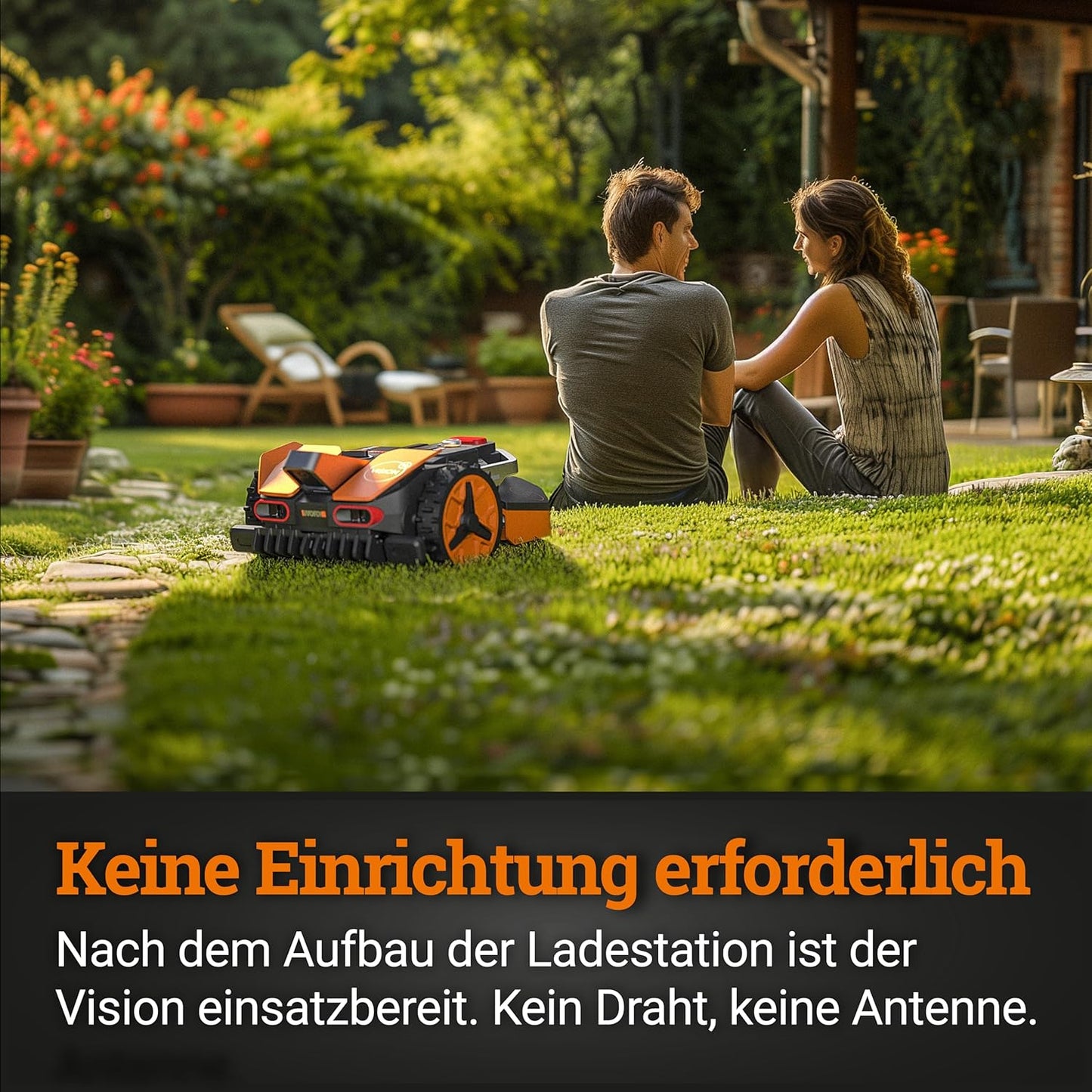 WORX Vision M800 Mähroboter 800 m² ohne Kabel, KI & Igelschutz